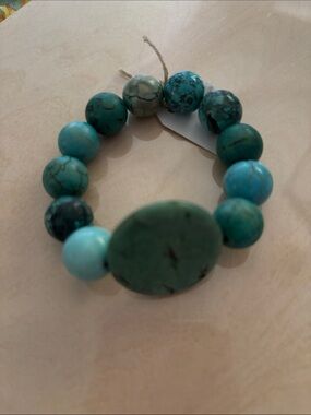 Turquoise Stone Stretch Bracelet - Women Jewelry